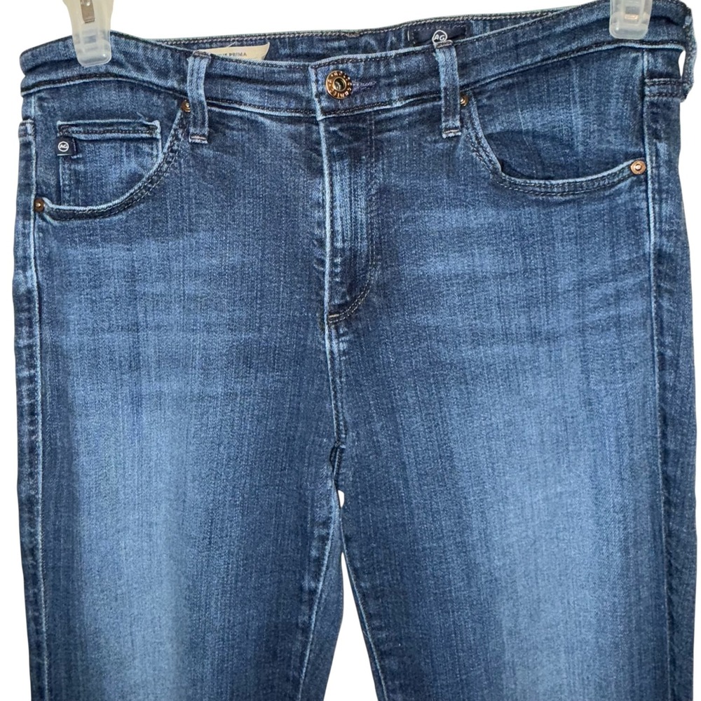 AG ADRIANO GOLDSCHMIED Prima Mid Rise Dark Wash Cigarette‎ Jeans Size 30R - Picture 2 of 7